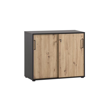 Schildmeyer Kast Aino (4 vakken, zwart mat eiken)