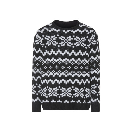 LIVERGY Heren kersttrui (Zwart, XL)