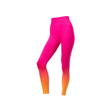 CRIVIT Premium dames sportlegging - push up (Donkerroze/oranje, M (40/42))