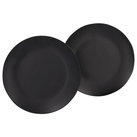 SILVERCREST Set van 2 dinerborden of soepborden (Dinerbordenset, zwart)