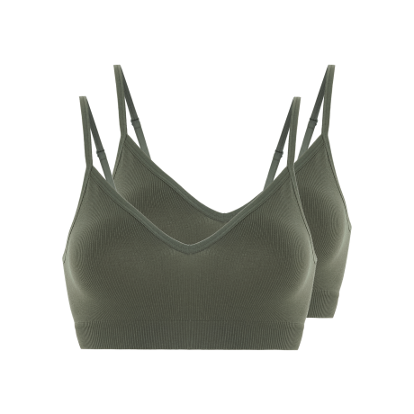 esmara 2 Dames bustiers (Kaki, XL (48/50))