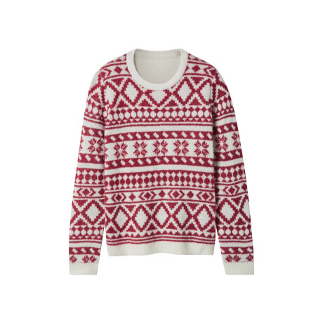 esmara Gebreide kinder kersttrui (Wit, 134/140)