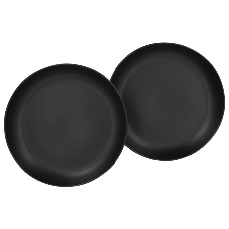 SILVERCREST Set van 2 dinerborden of soepborden (Soepbordenset, zwart)