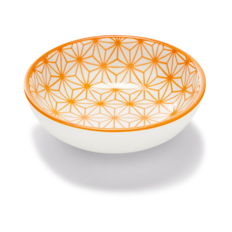 ERNESTO Porseleinen schaaltje of lepel (Dipschaaltje/wit/oranje)