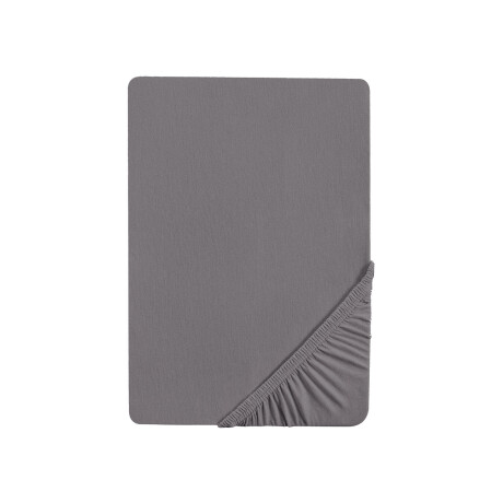 Biberna Jersey hoeslaken (Zilver/grijs, 180-200 x 200 cm)