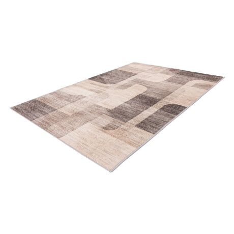 KAYOOM Vloerkleed Bluster 225 - laagpolig & glanzend (225, Taupe, 80 x 150 cm)