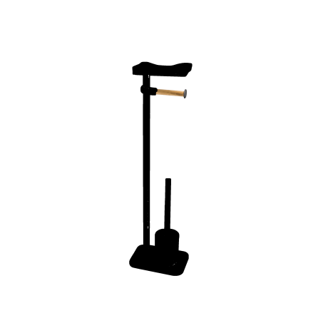 Ridder Toiletrolhouder met toiletborstel Albany (Zwart mat)