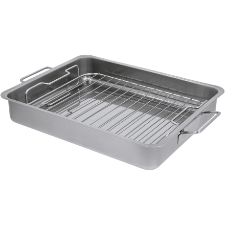 SILVERCREST RVS braadslede met rooster of RVS braadsledes, 2 stuks (Groot)