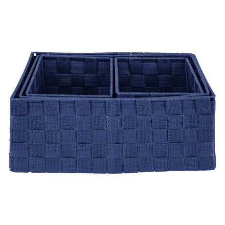 LIVARNO home Opbergmanden of organizer (Mandenset 4 stuks, Donkerblauw)