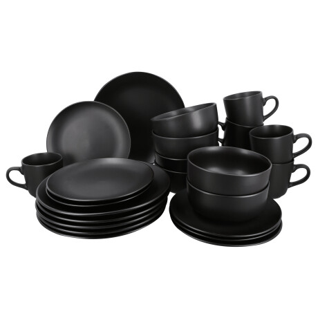SILVERCREST Serviesset 24-delig (Zwart)
