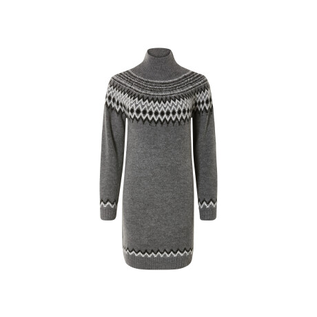 esmara Gebreide dames jurk (Grijs, XS (32/34))
