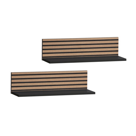 Schildmeyer Set van 2 wandplanken Ryker (Matzwart)