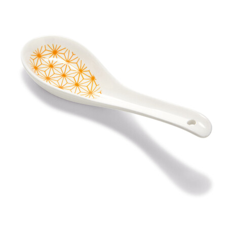 ERNESTO Porseleinen schaaltje of lepel (Lepel/wit/oranje)