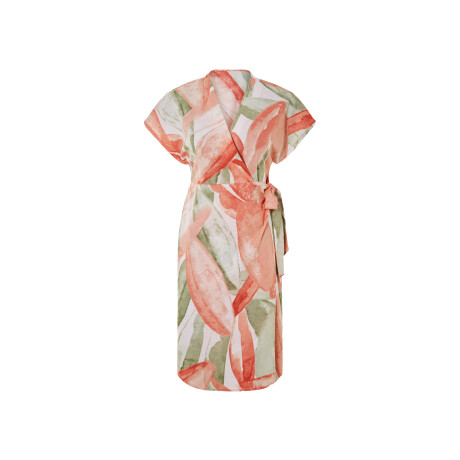 esmara Linnen dames jurk (abrikoos/taupe, 36)