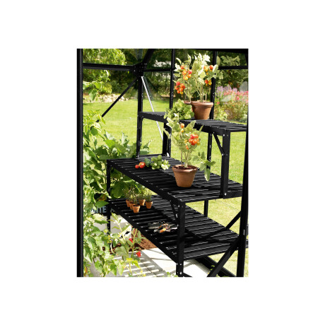 Vitavia Aluminium tafelblad, 121 x 28 x 39 cm, zwart