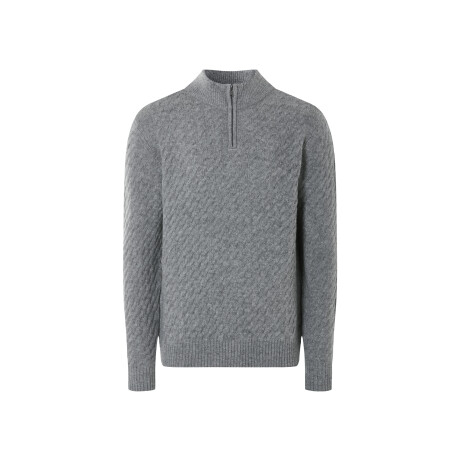 LIVERGY Gebreide heren trui (Grijs/print, M)