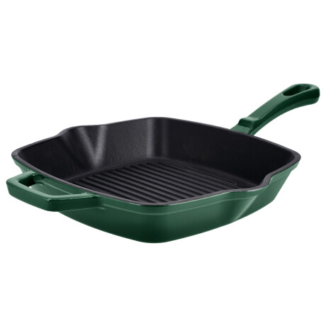 SILVERCREST Gietijzeren grillpan of koekenpan (Vierkant, Groen)
