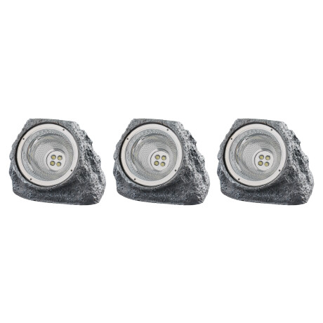 LIVARNO home LED-solarlampen (3 stuks grijs)