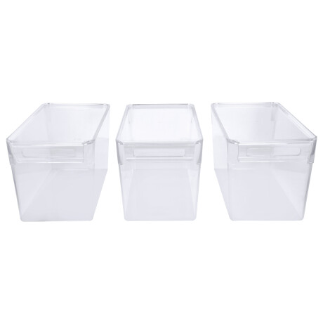 SILVERCREST Koelkastorganizers met deksel - 3 bakjes - 4,8 L