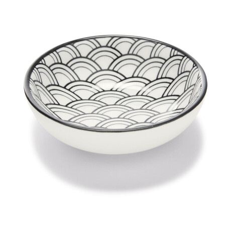 ERNESTO Porseleinen schaaltje of lepel (Dipschaaltje/wit/zwart)