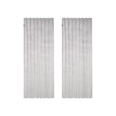 LOOKS by Wolfgang Joop Velours gordijnen 135 x 245 cm (Lichtgrijs)