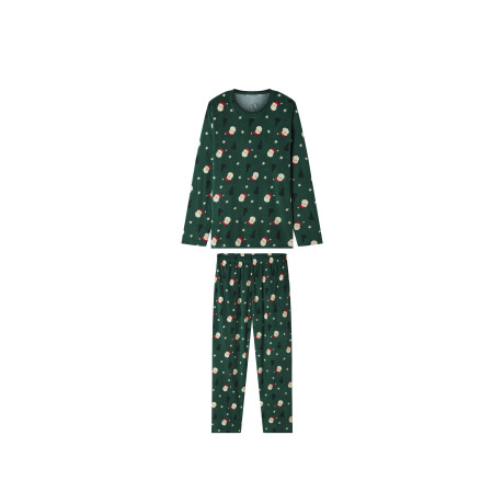 esmara Men Velours heren kerstpyjama (Groen, XL)