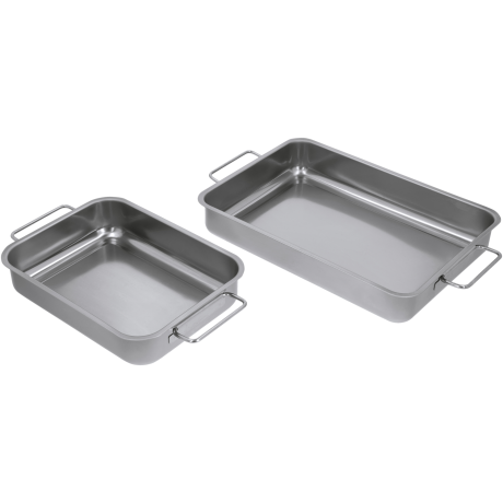 SILVERCREST RVS braadslede met rooster of RVS braadsledes, 2 stuks (Klein)