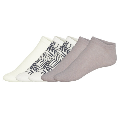 esmara 5 paar sokken (wit/zwart/beige, 35-38)