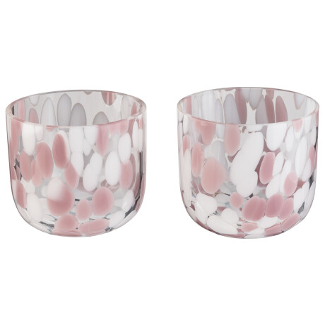 LIVARNO home 2 Waxinelichthouders (U-vorm/roze)