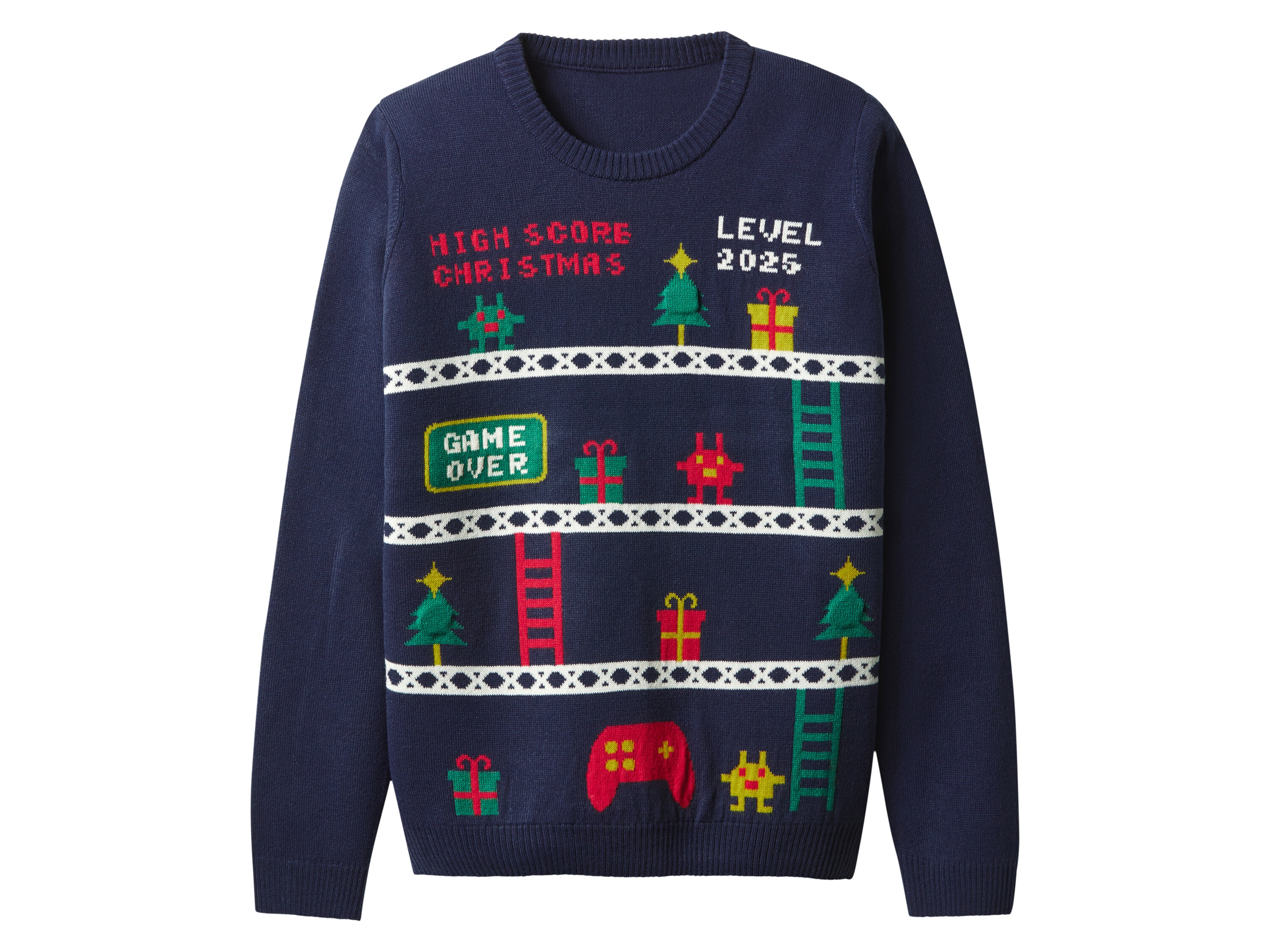 esmara Kinder kersttrui met lampjes (Marineblauw, 134/140)