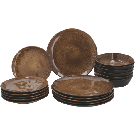 SILVERCREST Serviesset, 18-delig (Bruin)