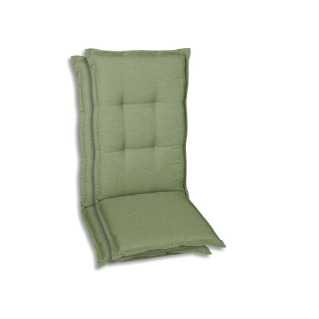 GO-DE Textil Tuinkussen (Stoelkussens voor stoelen met een lange rugleuning, Lichtgroen)