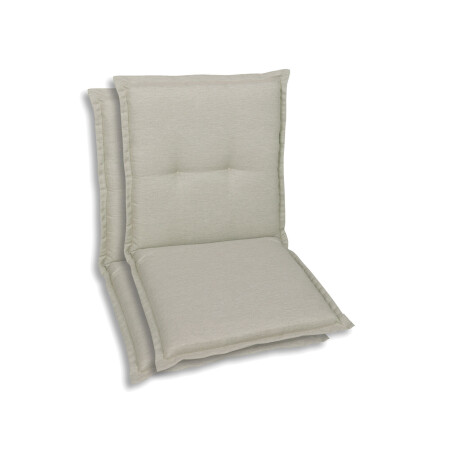 GO-DE Textil Tuinkussen (Stoelkussens voor stoelen met een lage rugleuning, Beige)