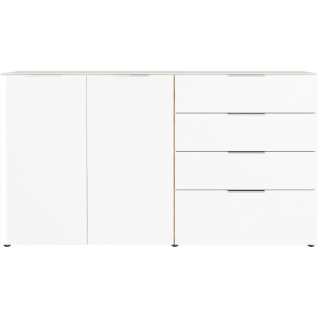 GERMANIA Dressoir OAKLAND in 2 breedten, fronten en bovenblad met glas-inlay