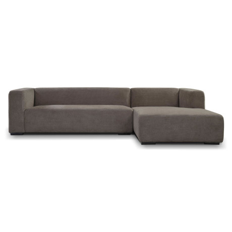 Sohome 2,5-zits Loungebank 'Moiré' Rechts, kleur Grijs