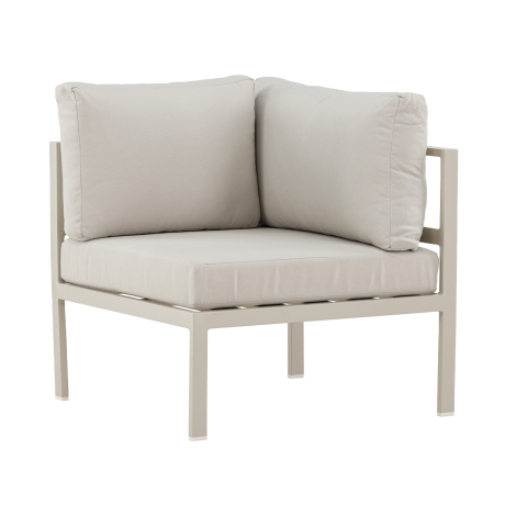 Glen aluminium modulair tuin hoekelement beige - 74 x 65 cm