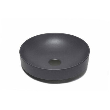 GO by Van Marcke waskom - 40x40x9cm - opbouw - rond - porselein mat zwart