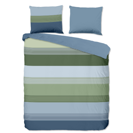 Dekbedovertrek Katoen - Mali - Tweepersoons (200x200 Cm) - Meerkleurig Katoen - Strepen - Good Morning - Dekbed-Discounter.nl