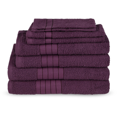 good morning Handdoekenset Uni Katoen, walkfrottee, bies, 500 GSM, effen, zonder ophangbeugel (set, 8 stuks)
