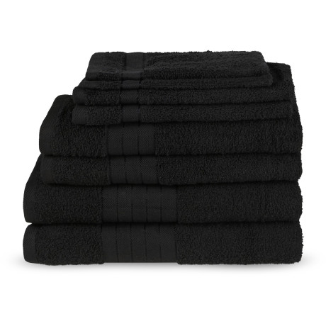 good morning Handdoekenset Uni Katoen, walkfrottee, bies, 500 GSM, effen, zonder ophangbeugel (set, 8 stuks)