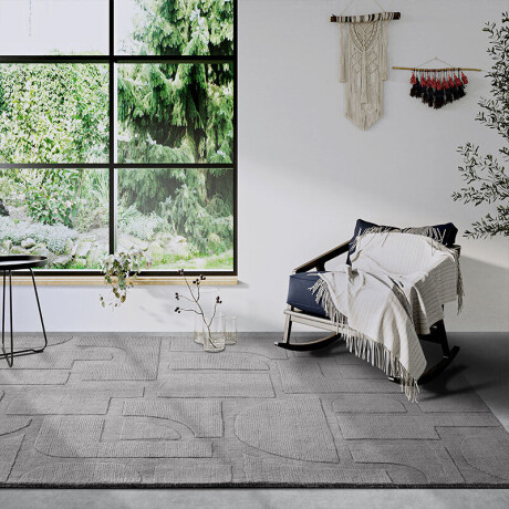 Wollen Vloerkleed Alexis - Grijs 170x120cm - - Dekbed-Discounter.nl