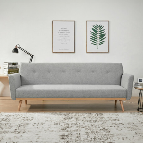 Artistiq 3-zits Slaapbank 'Kelyn' 111 x 190cm, kleur Lichtgrijs