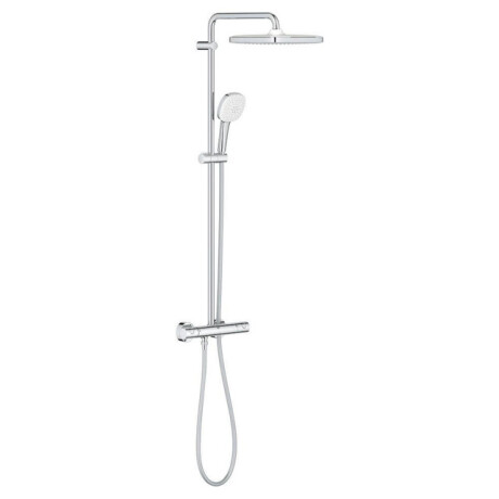GROHE Tempesta 250 Cube Regendoucheset - hoofddouche 25cm - vierkante handdouche - 2 straalsoorten - met thermostaatkraan - chroom 26689001