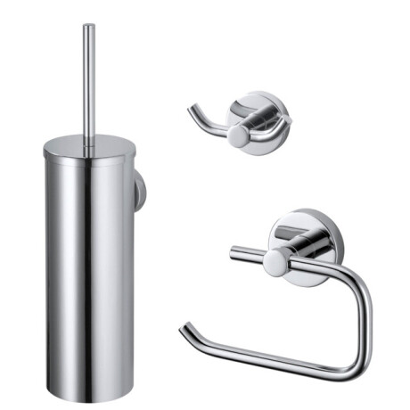Haceka Kosmos Toiletset - 3-delig - Chroom 2011100
