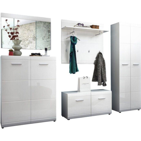 Halmeubelset Adana in hoogglans wit combi 5