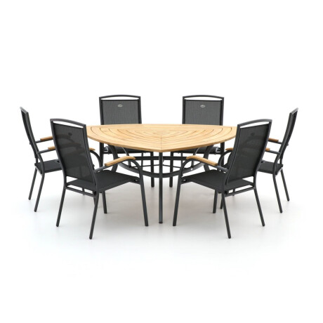 Hartman Raffaelo/Triangular 170cm dining tuinset 7-delig stapelbaar - Laagste prijsgarantie!
