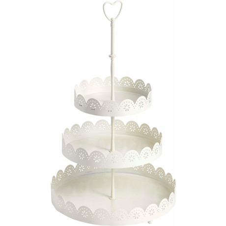 Home affaire Decoratieve etagère 3-traps, hoogte 42 cm, rond, van metaal