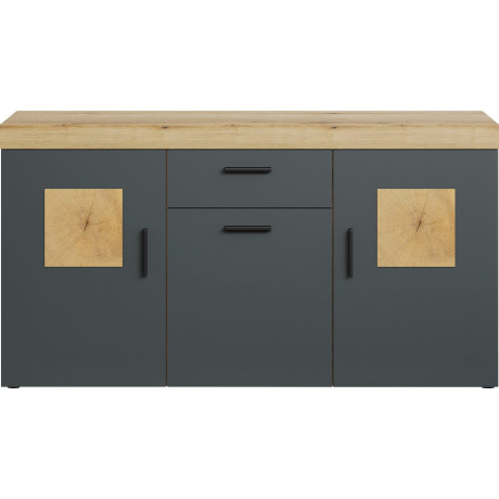 Home affaire Dressoir Gent Commode met eindhoutapplicaties - (B/D/H): 160/42/86 cm (1 stuk)