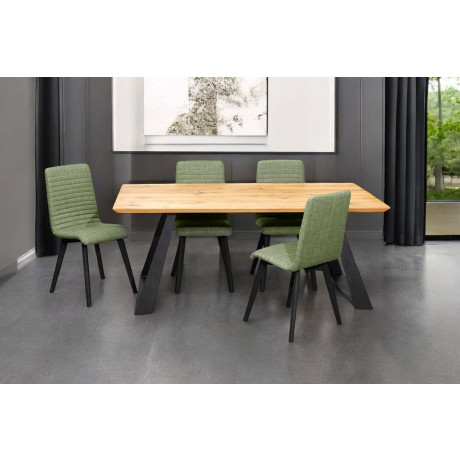 Home affaire Eethoek Arosa zitgroep voor keukens, eettafel met 4 gestoffeerde stoelen, 5-delig (set, 5-delig)