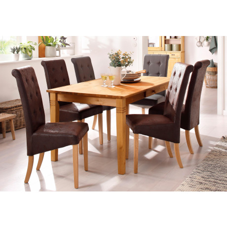 Home affaire Eettafel Danuta keuze met lade, van massief grenen, fsc-gecertificeerd